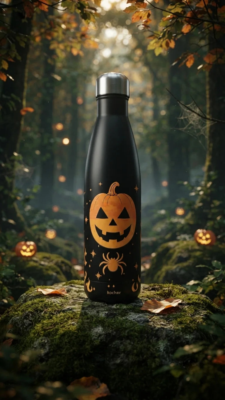 Halloween Pumpkin Stainless Steel Water Bottle Custom Printed Insulated Drink Bottle for Gifts and Events
