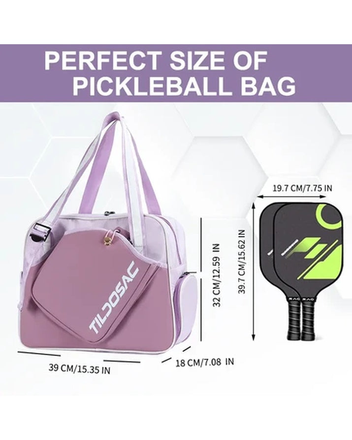 Multifunktionale Sporttasche für Pickleball für Damen, wasserfestes Nylon, separates Schuhfach, Schlägeraufbewahrung SG11