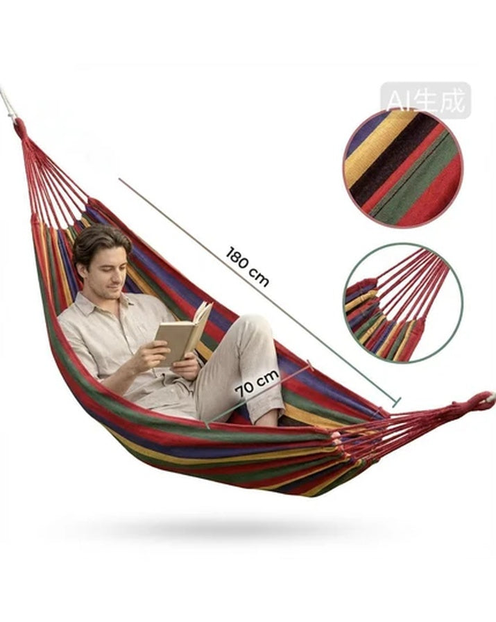 Hamac moderne en toile, pliable, portable et robuste, pour camping en extérieur SG14A