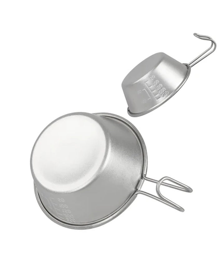 Tasse de randonnée légère en acier inoxydable 450ml, double usage comme tasse à café et bol portable, pour le camping en plein air SG7D