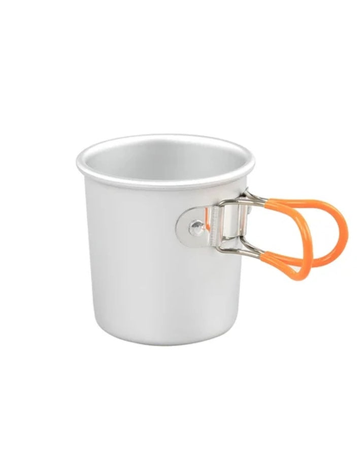 Tragbarer, zusammenklappbarer Outdoor-Campingbecher aus Aluminiumlegierung, 150 ml, mit Aufbewahrungstasche SG7B