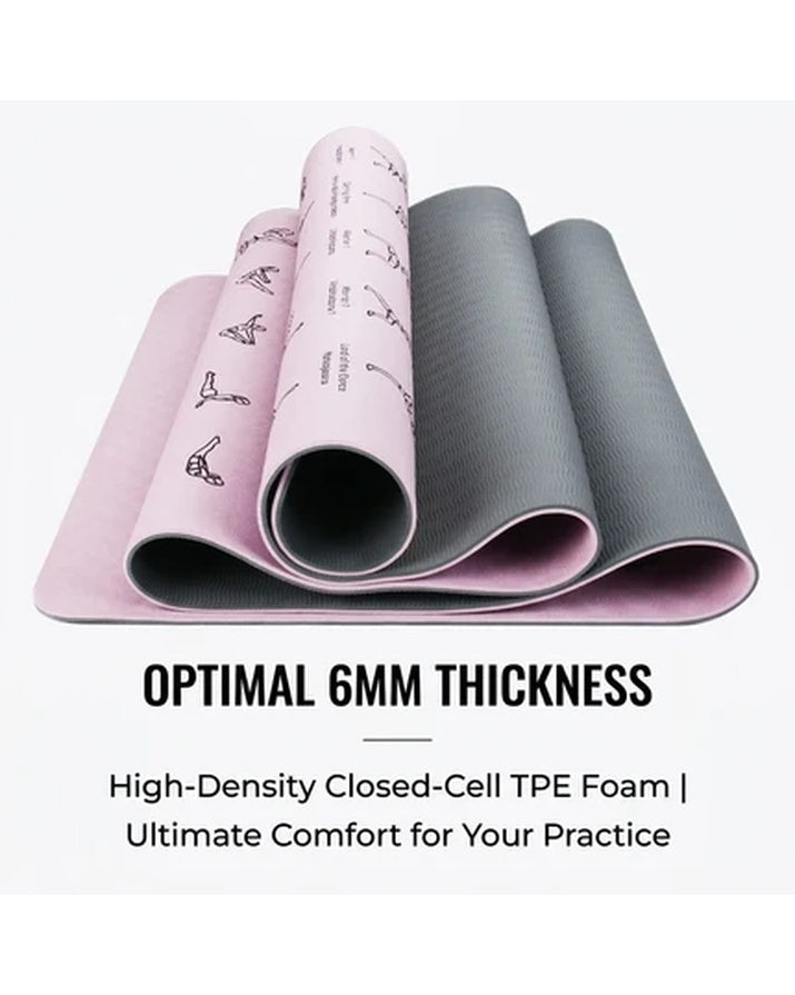 Umweltfreundliche, rutschfeste TPE-Yogamatte, Fitness- und Sportmatte, individuelles Design SG16