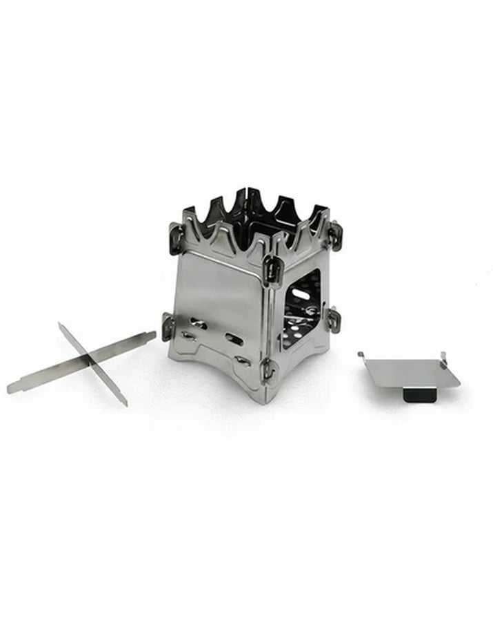 Windgeschützter, tragbarer, zusammenklappbarer Stahl-Kaminofen für den Außenbereich, Feuerstelle für Camping, Partys und den Garten SG6C