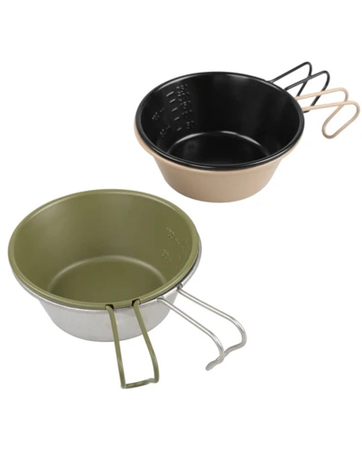 Tasse de randonnée légère en acier inoxydable 450ml, double usage comme tasse à café et bol portable, pour le camping en plein air SG7D