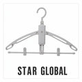Modern PP+Aluminum Folding Travel Hanger Clothing Organizer for Living Room Durable Fabric Multifunctional Clothes Drying