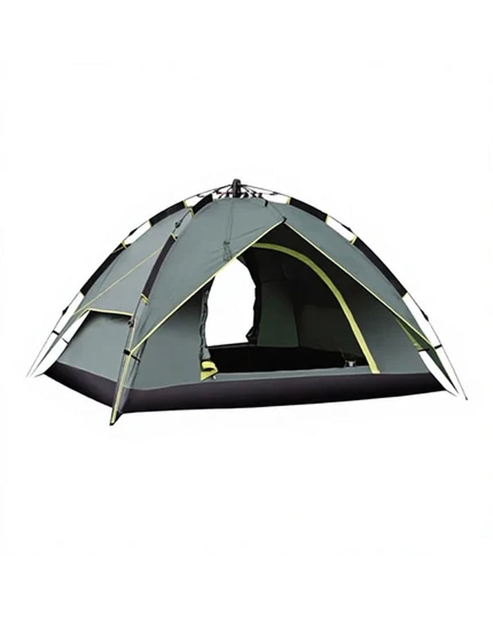 Tente de camping à double couche pour quatre saisons, protection solaire, anti-moustiques, imperméable et coupe-vent, ouverture automatique rapide, tente pyramidale en tissu Oxford SG8B