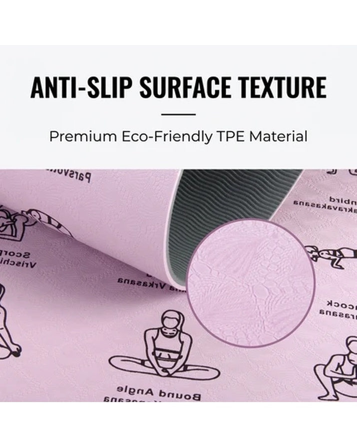 Umweltfreundliche, rutschfeste TPE-Yogamatte, Fitness- und Sportmatte, individuelles Design SG16