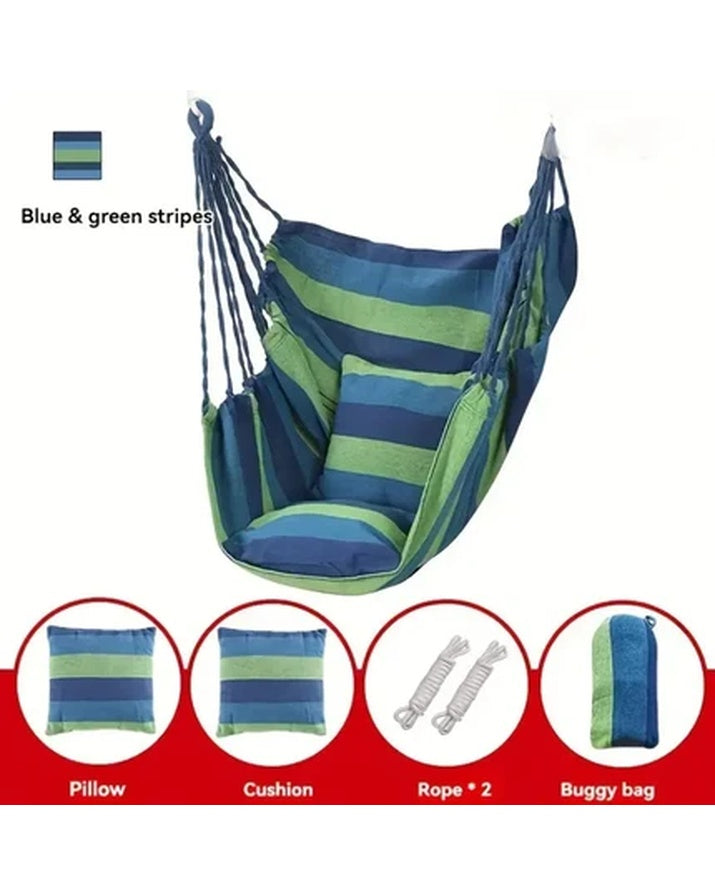 Silla colgante moderna de lona con balanceo, mezcla de poliéster y algodón, capacidad de carga de 150 kilogramos, para patios y exteriores SG14B